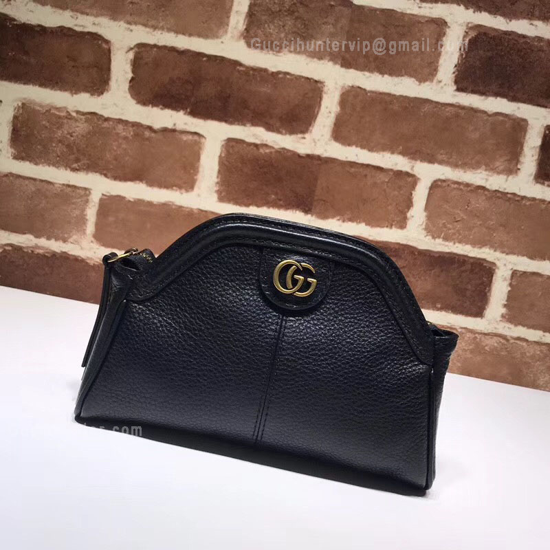 Gucci Top Original Real Leather Women Purse Hand Bag Black 517735